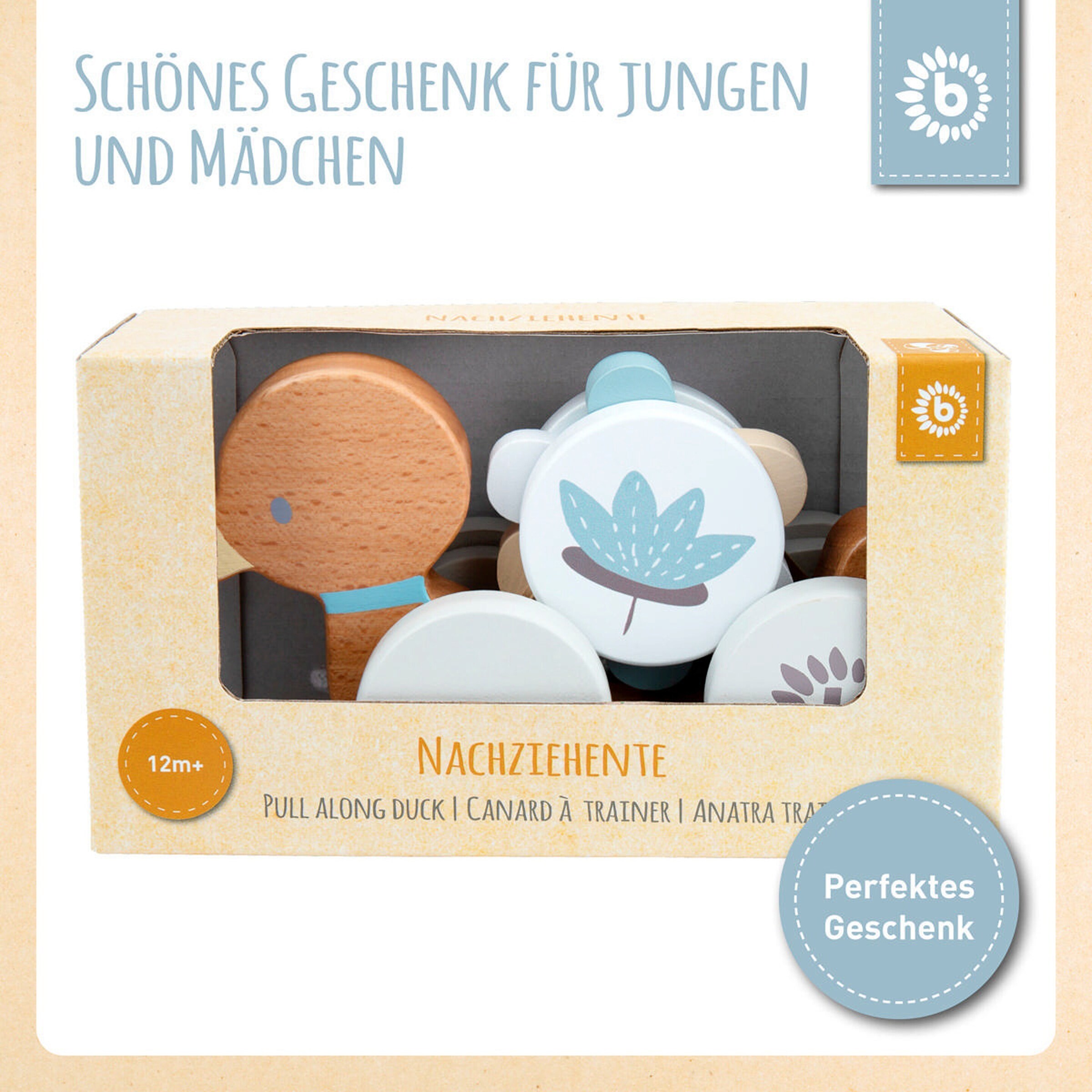 Bieco Nachziehente Holz - ab Geburt Weiß