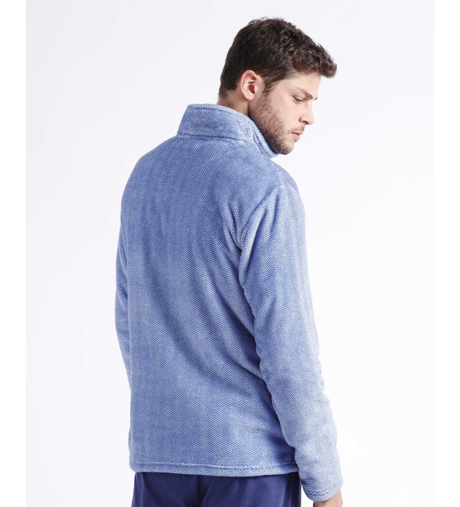 Robe Admas Spike de mangas compridas azul