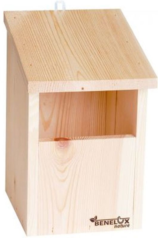 Roodborstje - Vogelhuisje - Hout - Halfhol - 16 x 20 x 27 cm