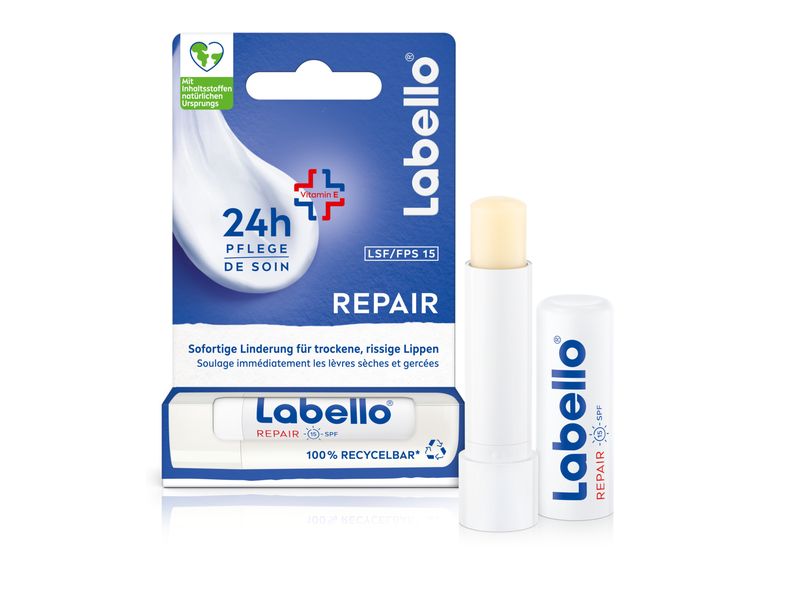 LABELLO Lippenpflege Repair 4.8 g Lippenpomade mit einer hochwirksamen Formel für beschädigte Lippen