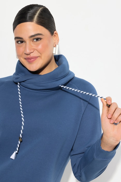 Sweatshirt, weiter Stehkragen, Taschen, Raglan-Langarm