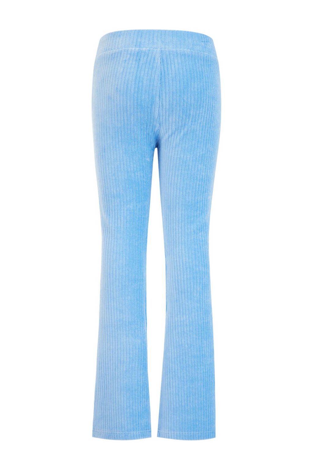 WE Fashion velours flared broek light moss