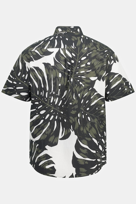 Hemd, Beachwear, Halbarm, Tropical Print, Buttondown-Kragen, Modern Fit