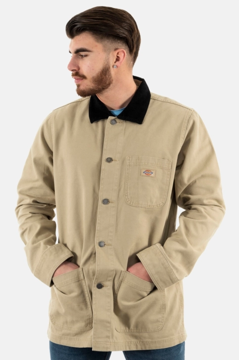 blousons et vestes dickies duck canvas summer chore f021 desert sand