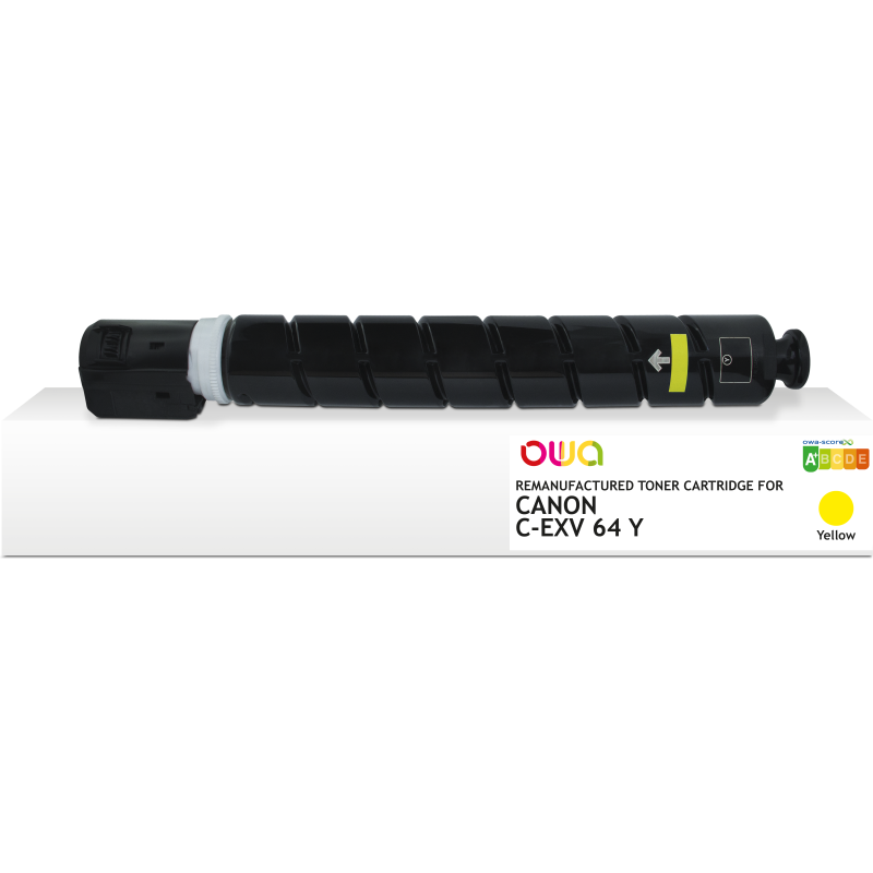 Toner remanufacturé OWA - standard - Jaune - pour CANON C-EXV 64