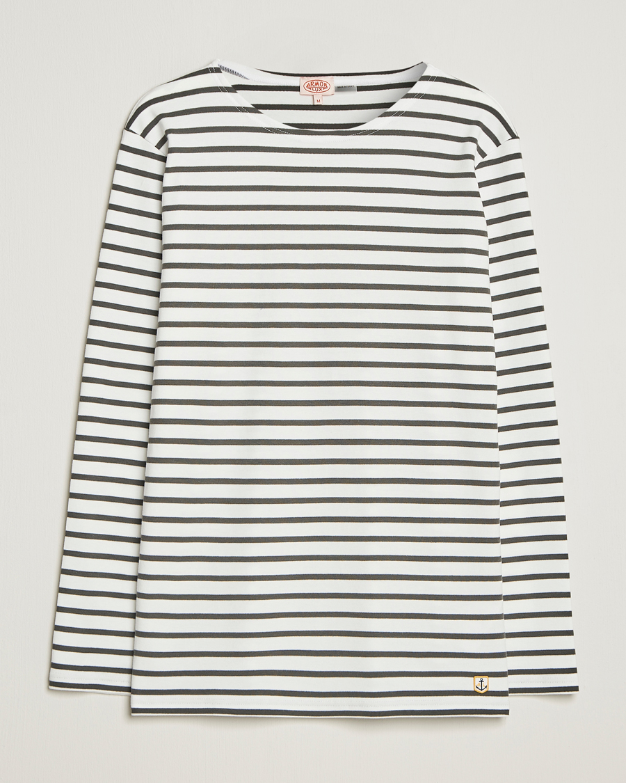 Armor-lux Houat Héritage Stripe Long Sleeve T-Shirt Milk/Chiméra