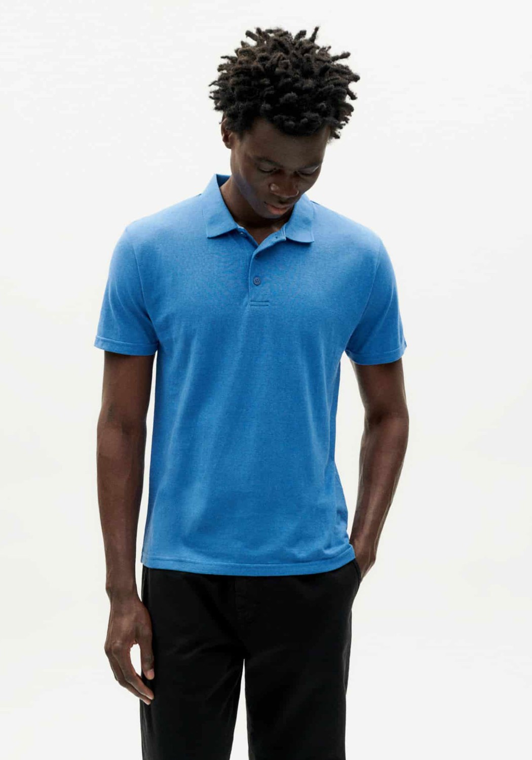 Thinking Mu Polo Hemp Heritage Blue