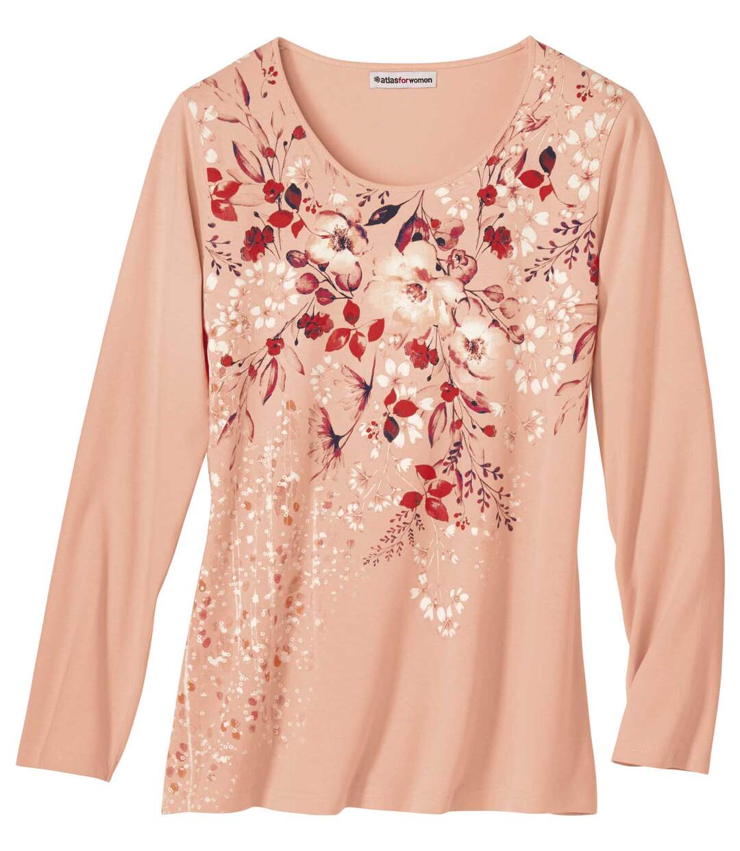 Tee-Shirt Manches Longues Imprimé Fleuri