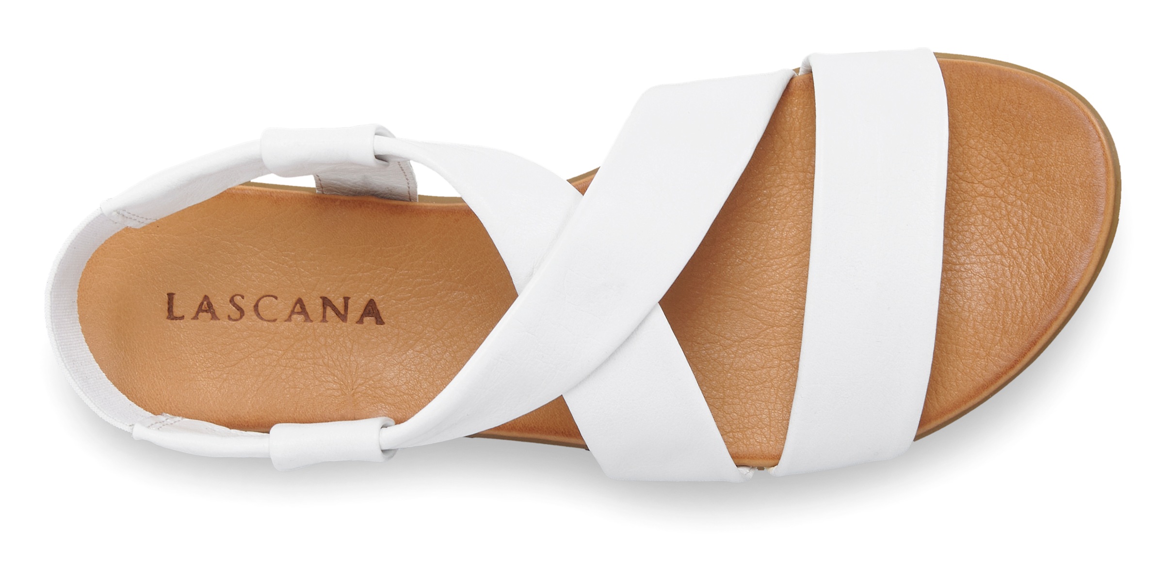 LASCANA Sandale »Sommerschuh«  aus Leder mit raffinierten Riemchen, Sandalette, Sommerschuh