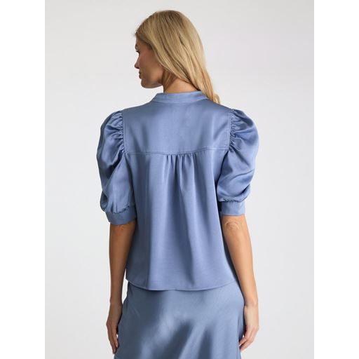 Neo Noir Roella Heavy Sateen Bluse, Smoke Blue, 40
