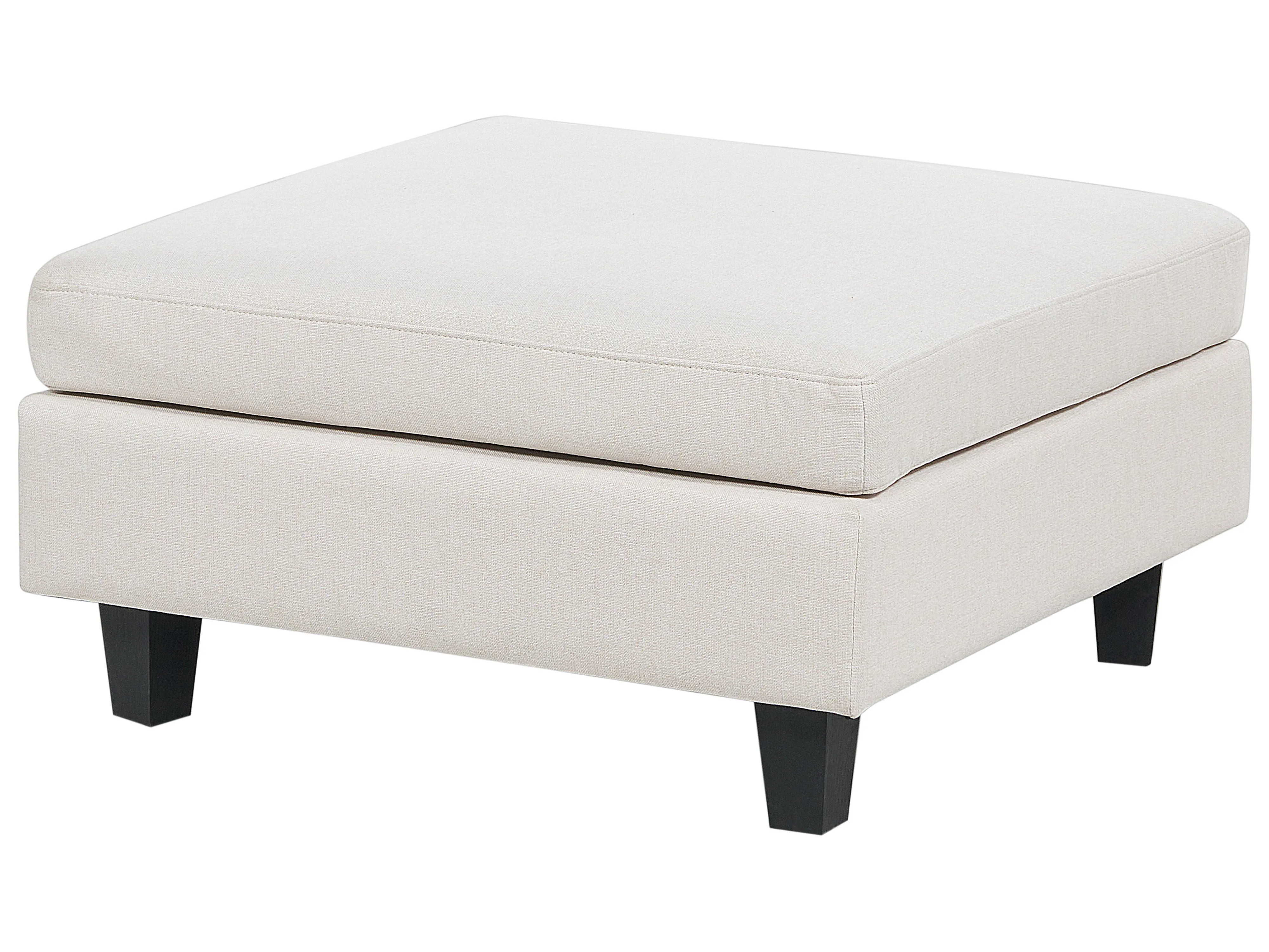Modulaire hoekbank 4-zits UNSTAD Stof Lichtbeige met ottomaan linkszijdig