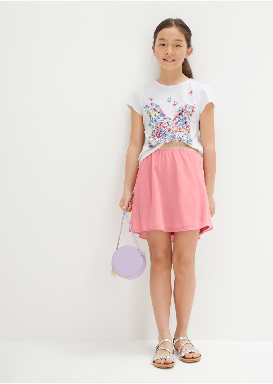 T-shirt et jupe fille (Ens. 2 pces.)