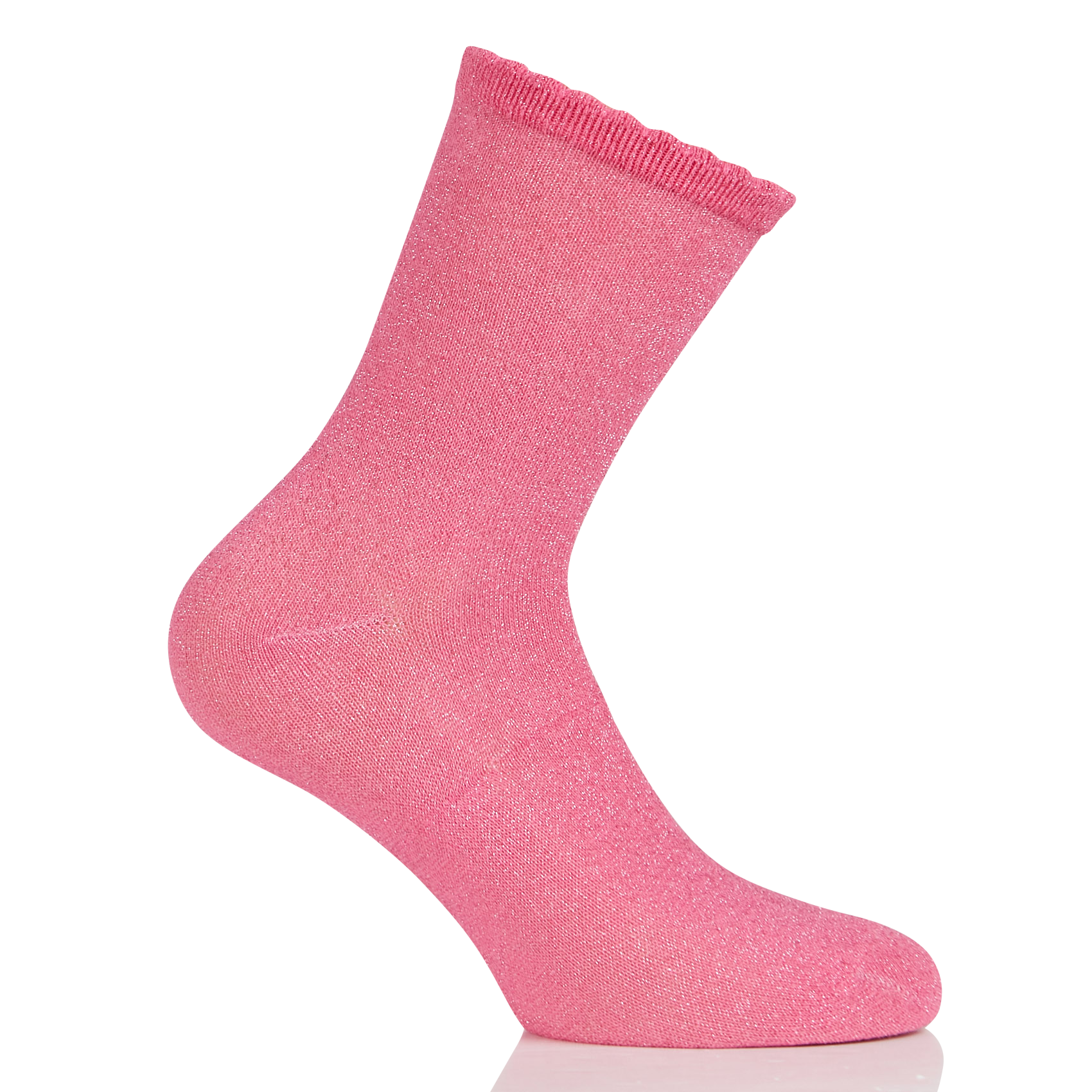 SEBBY - Chaussettes à fils métallisés en coton mélangé | Rose