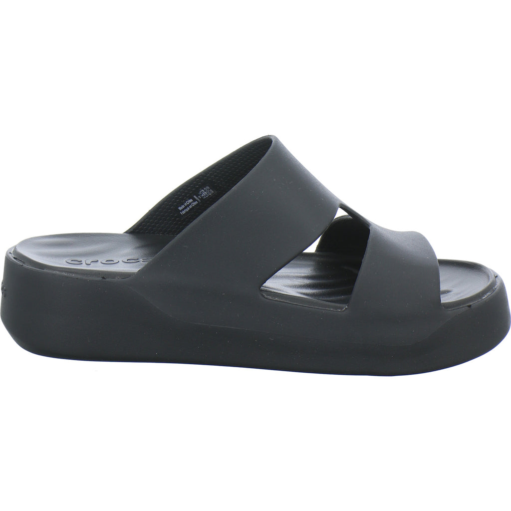 Crocs Pantoletten Damen Getaway Platform H-Strap Schwarz