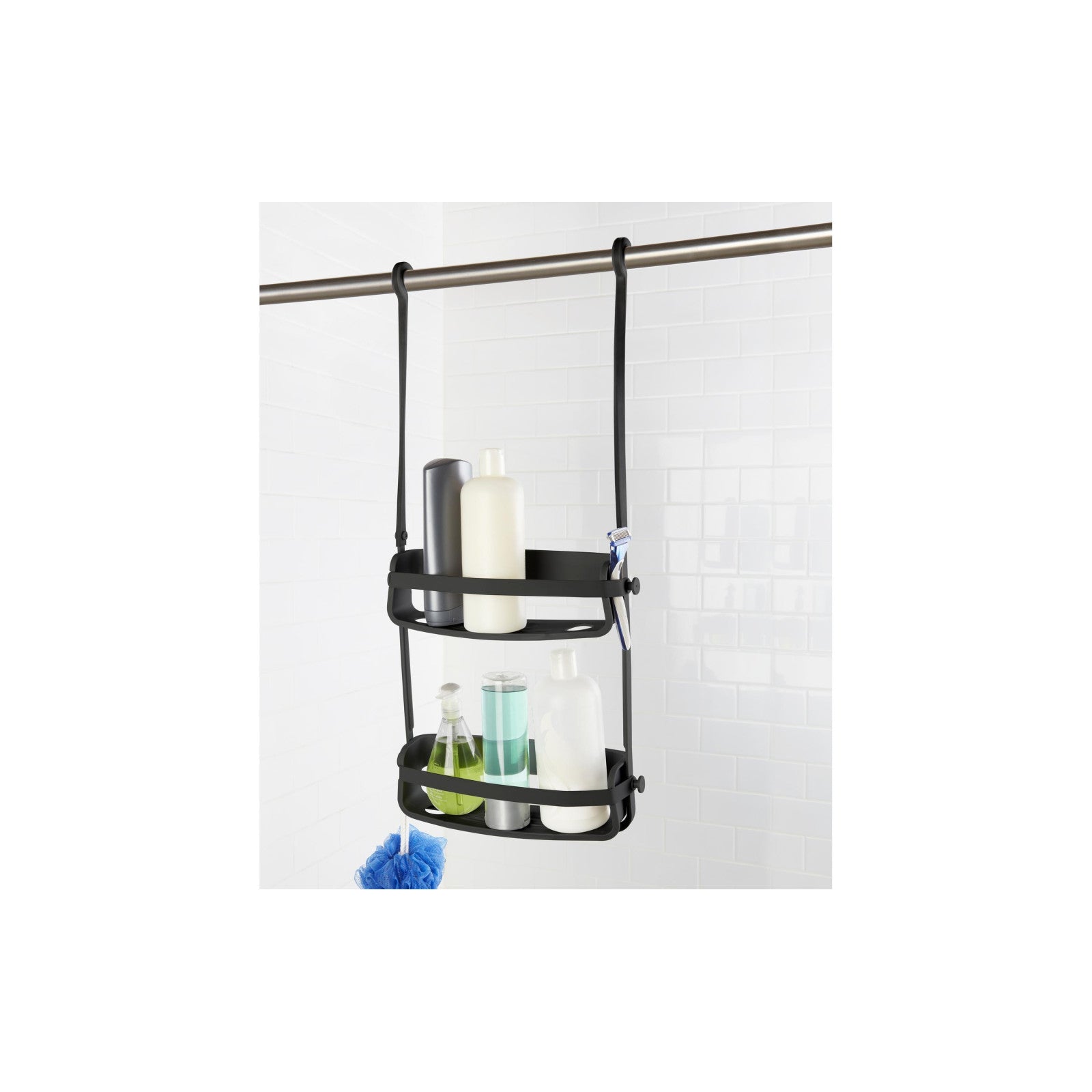 Bad-Utensilienhalter Flex, Schwarz