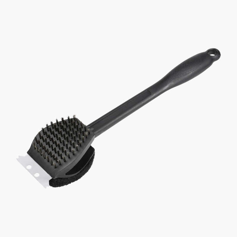 Grillbørste med skaft, 38,5 cm
