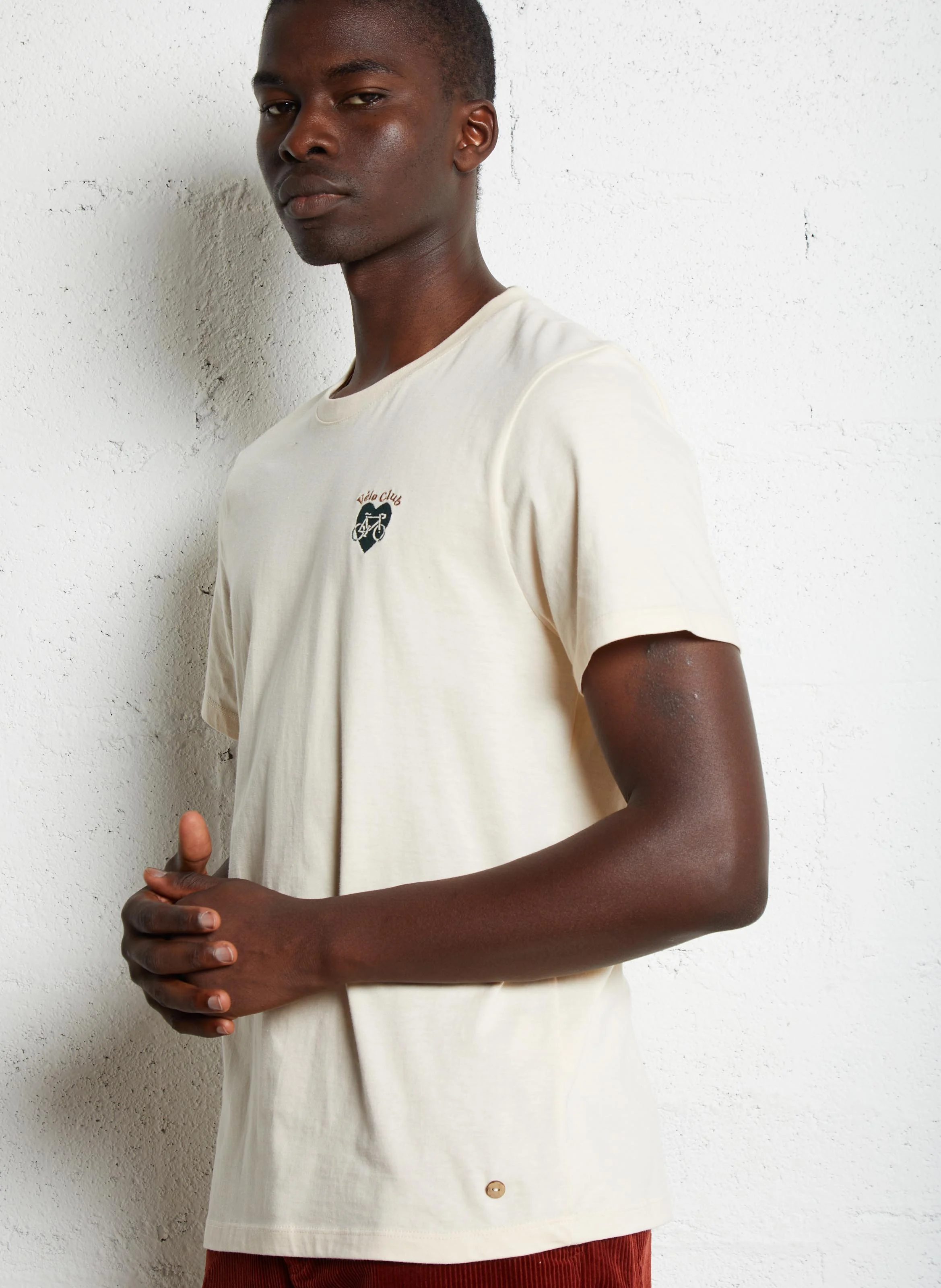 ARCY - Tee-shirt droit col rond en coton | Beige