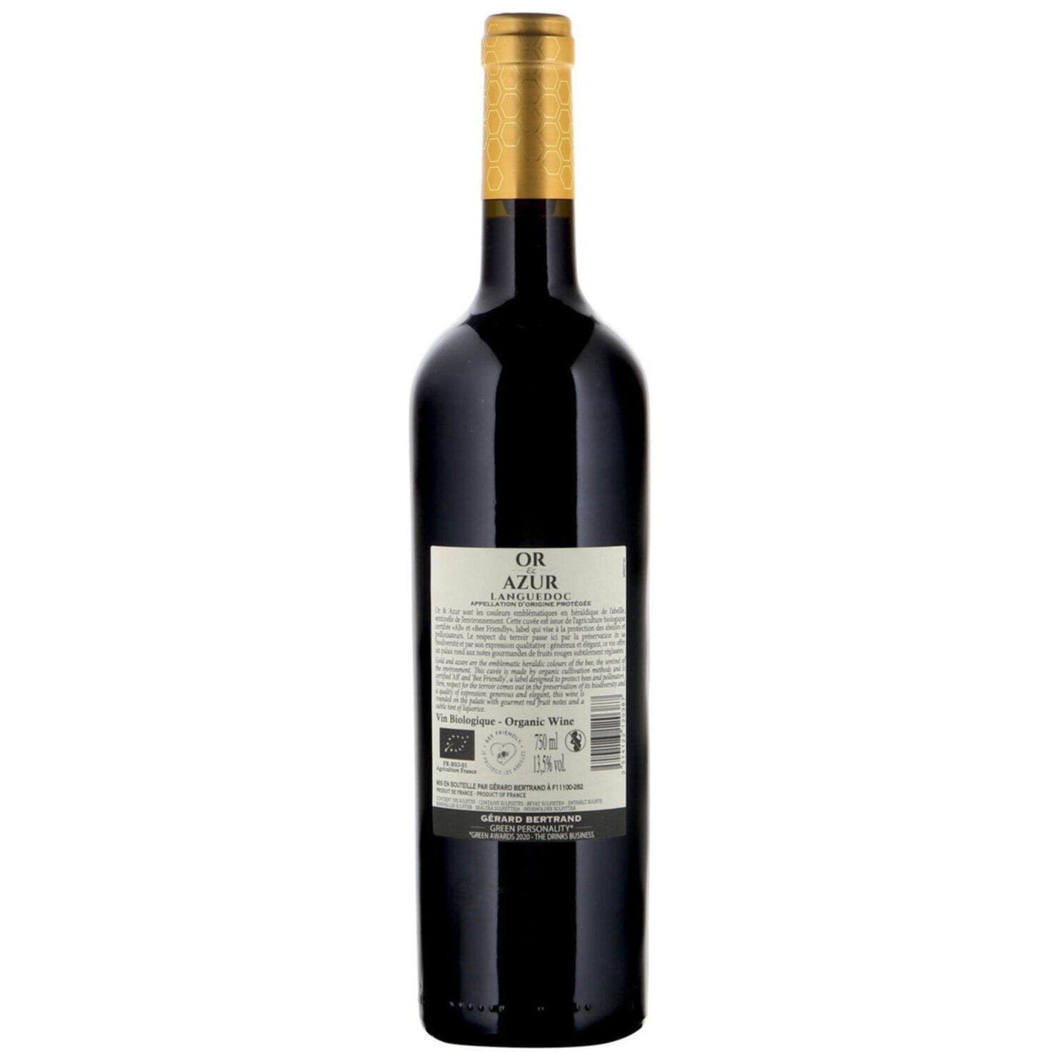 Naturaplan Bio-Languedoc AOP Rouge Or et Azur Gérard Bertrand -75cl