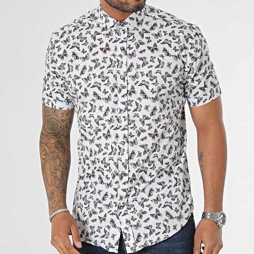 Chemise Manches Courtes Gris Clair