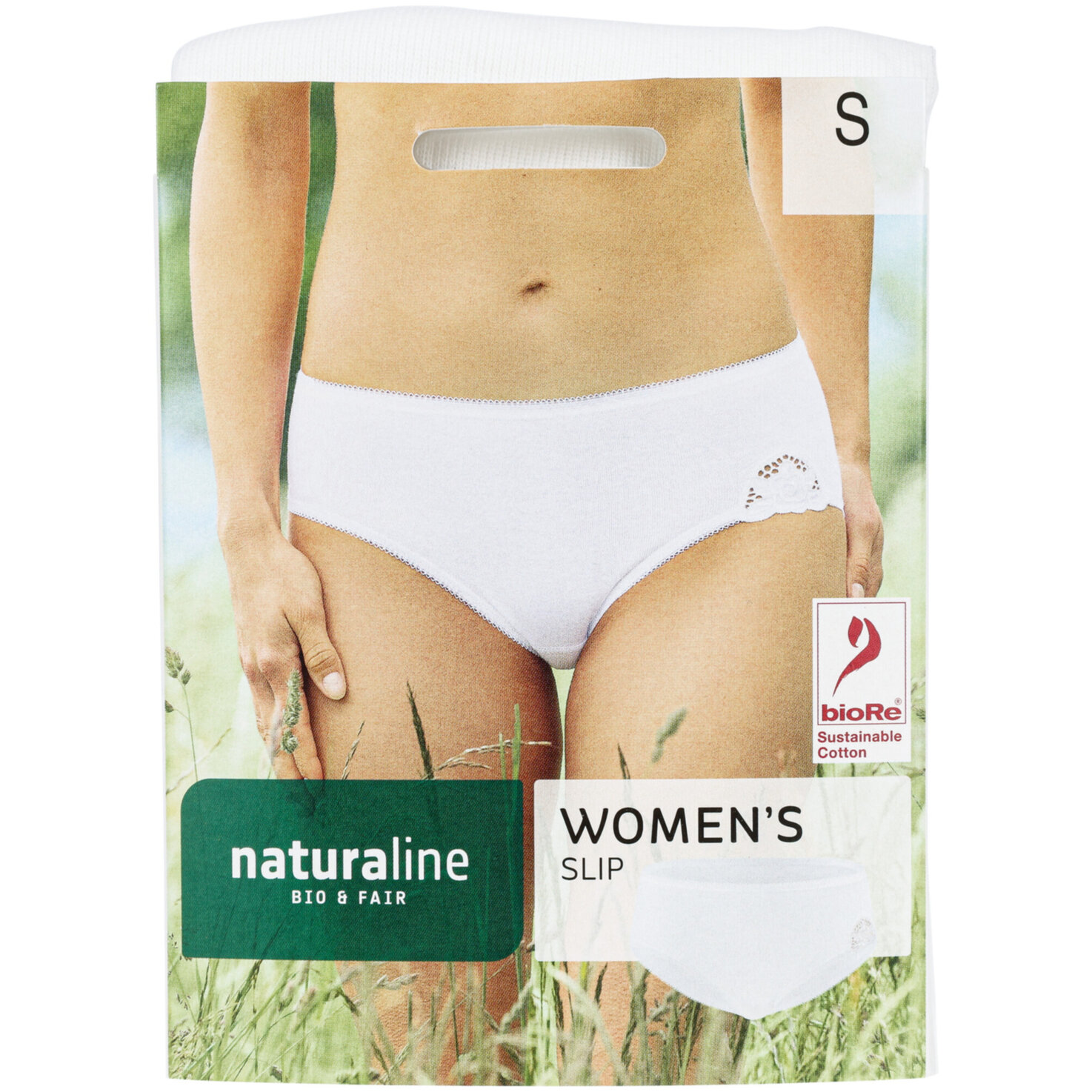Naturaline Textil Damen Slip weiss S