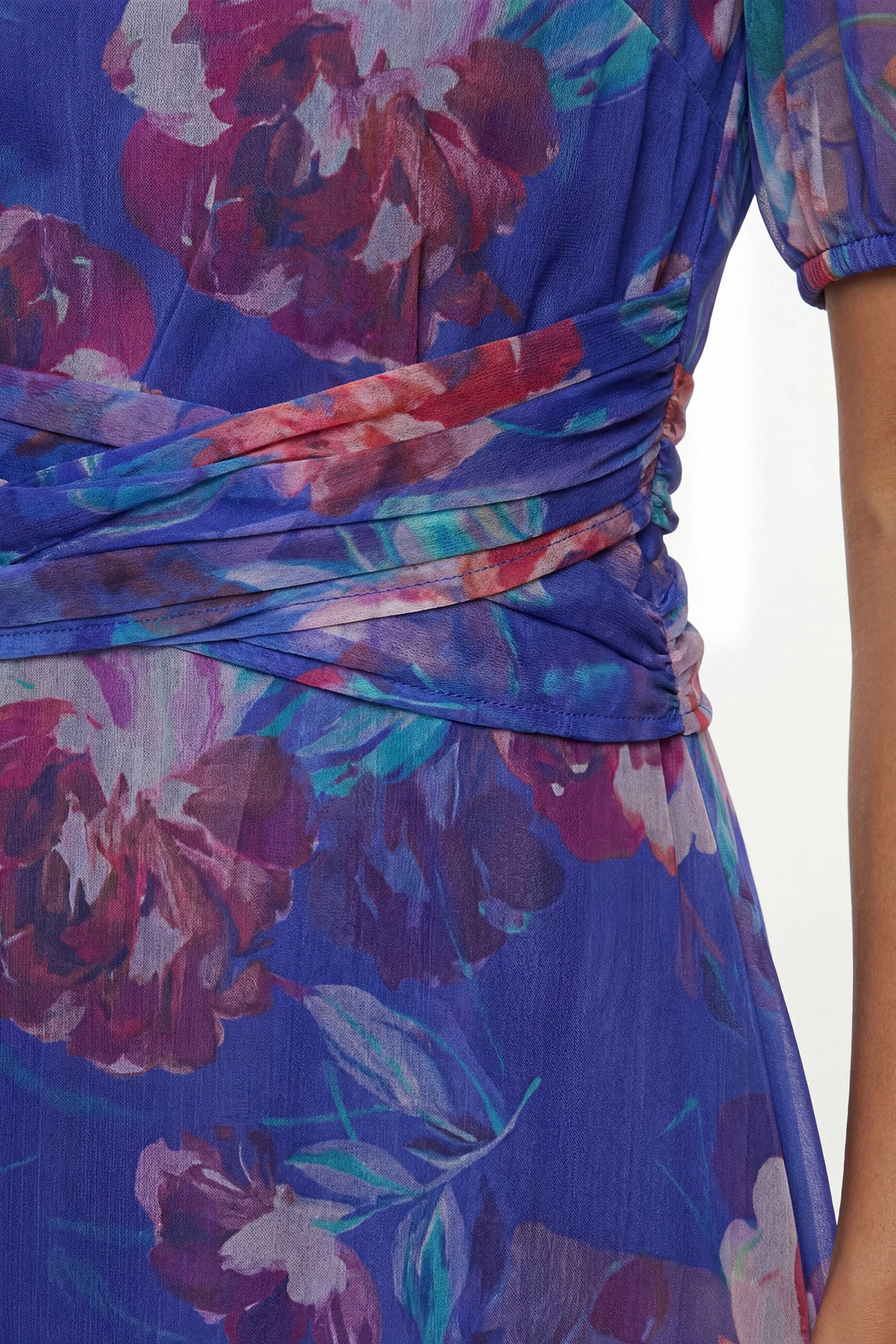 Wallis Robe Midi Plissée En Mesh À Motif Floral