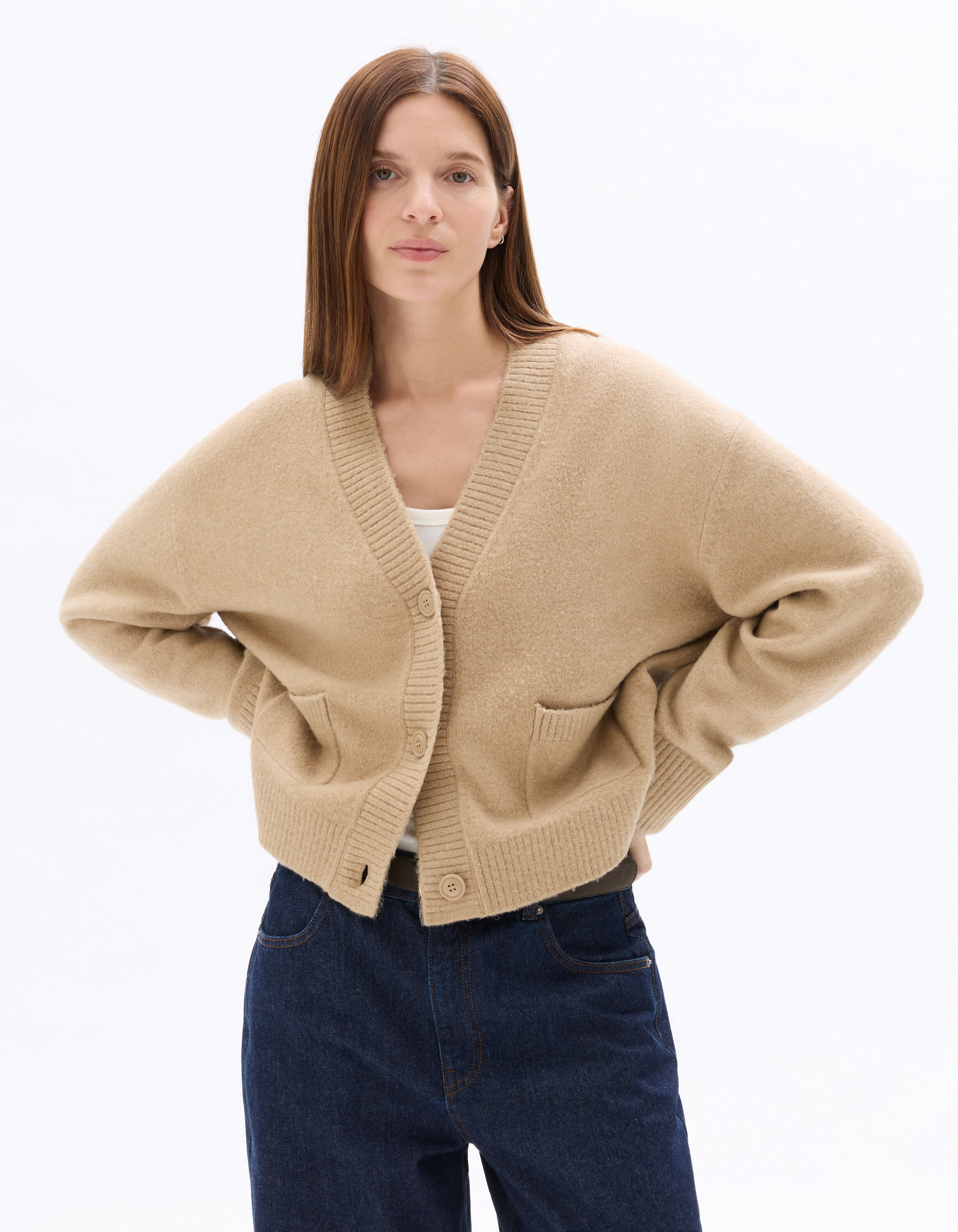 Gilet cosy knit - beige