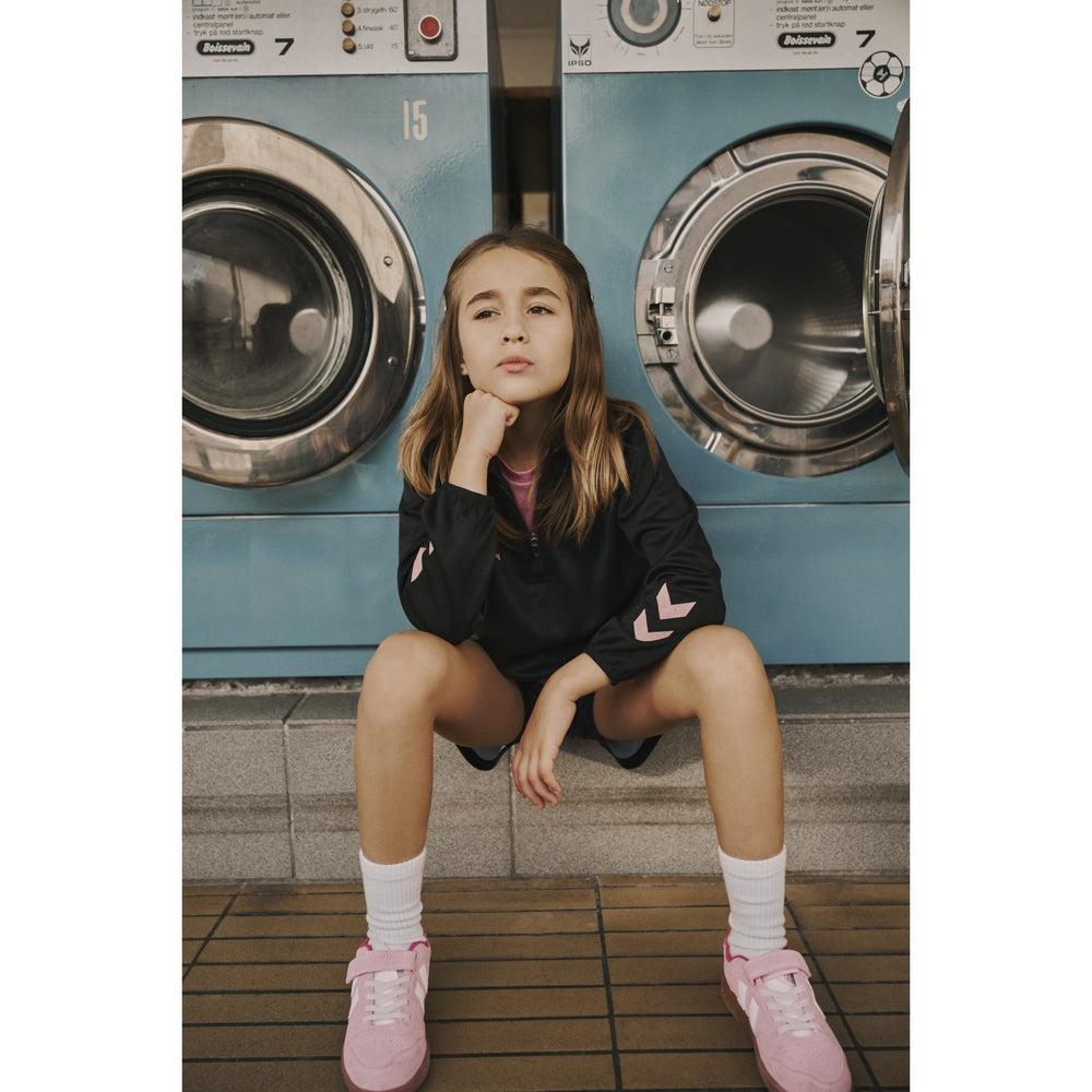 Køb Hummel Black/Bridal Rose Shimmer Half Zip Kids