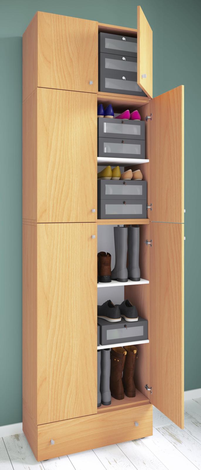 Mehrzweckschrank LONA XXL - Buche - Holz - 240 cm