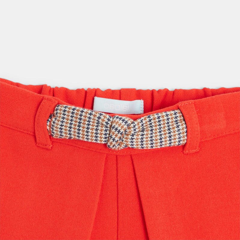 Short à pans effet jupe rouge bébé fille Rouge