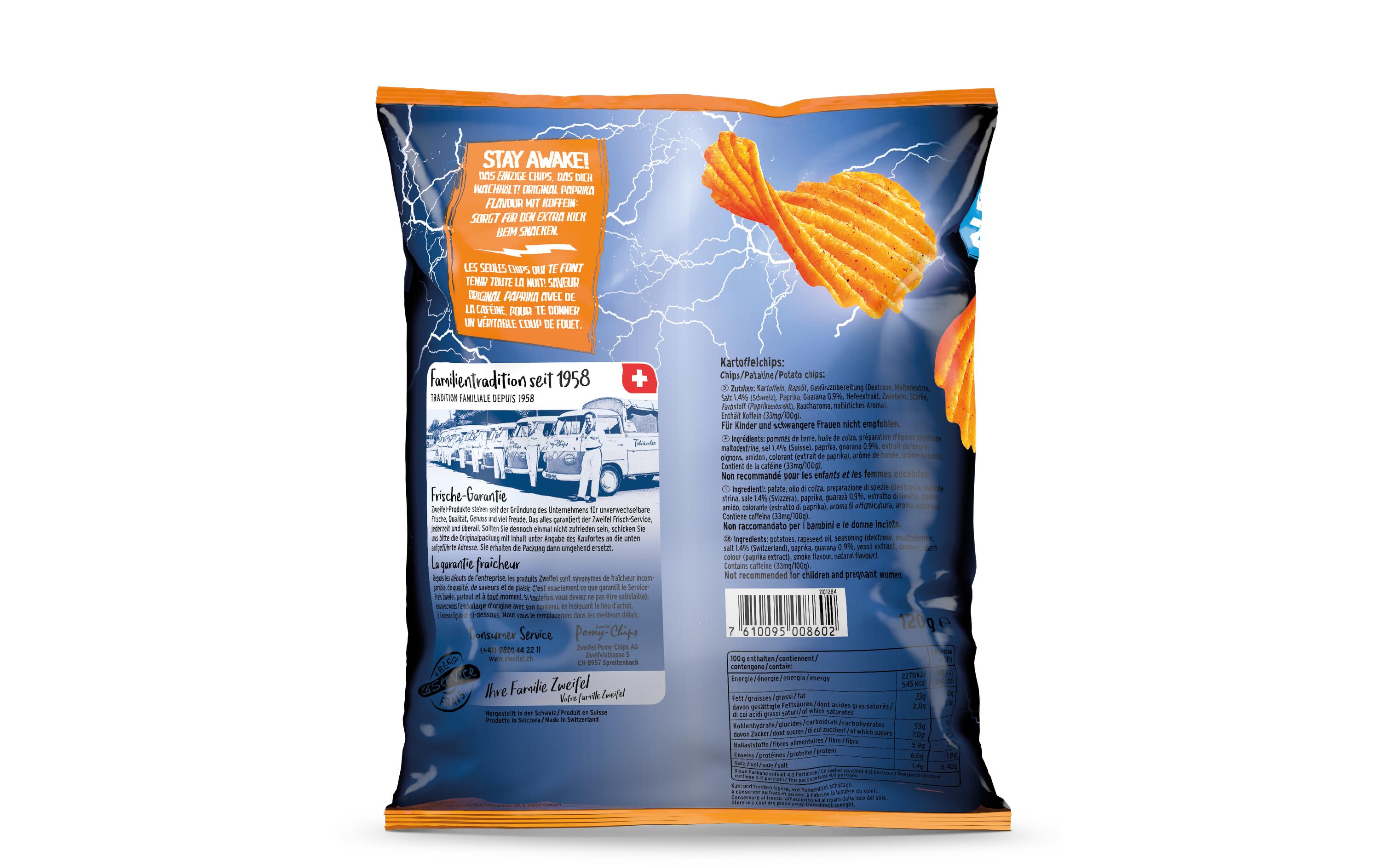 Chips Wave Energy Paprika 120 gKartoffelchips mit würzigem Paprikaaroma