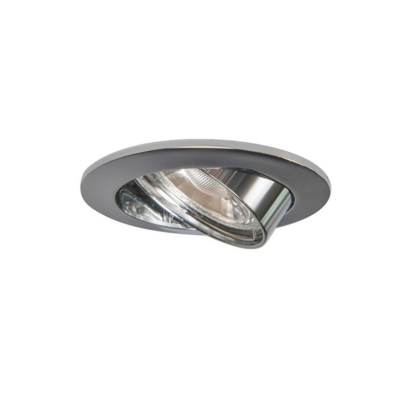 Smart inbouwspot staal kantelbaar incl. Wifi GU10 - Edu