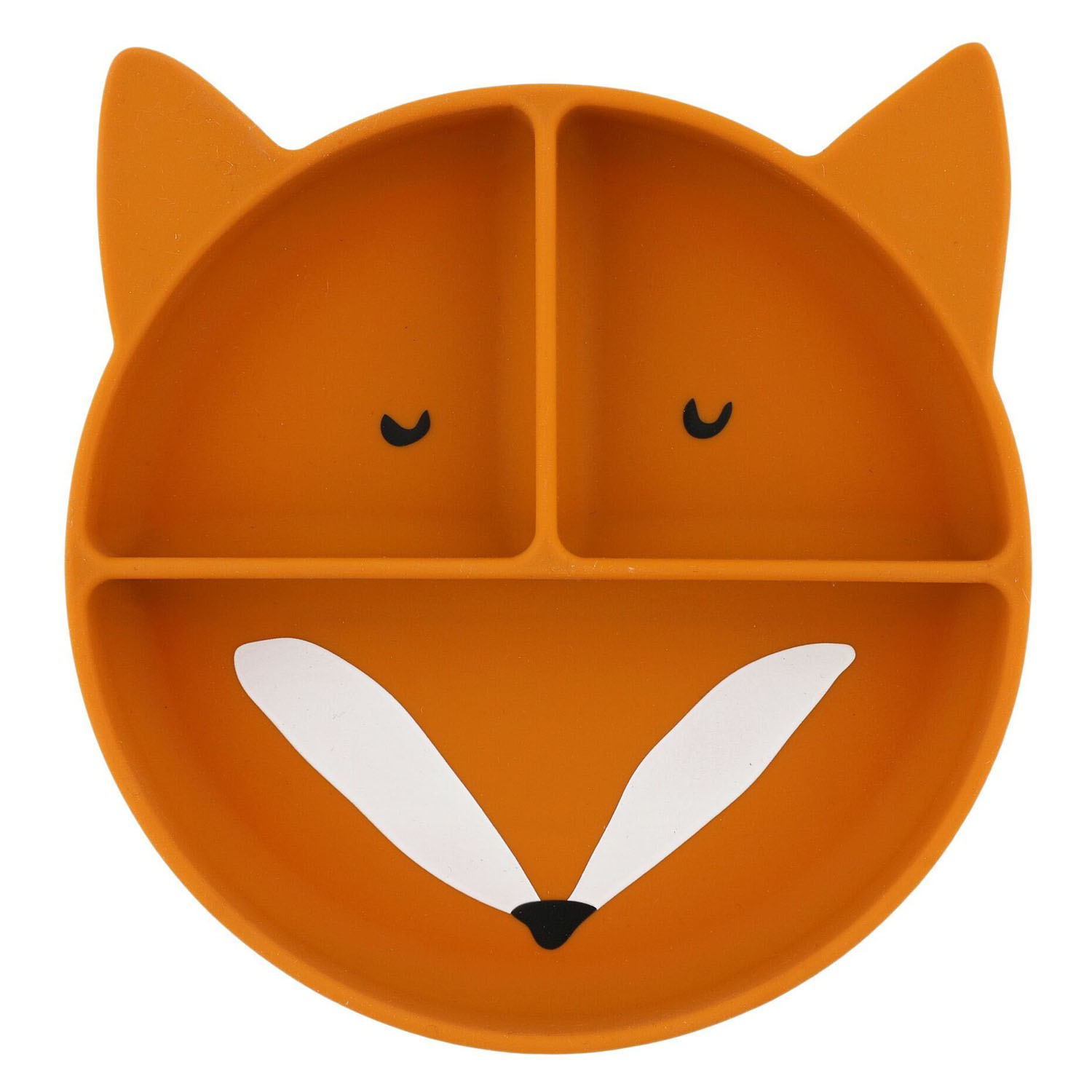 Trixie Siliconen Bord met Vakjes en Zuignap- Mr. Fox