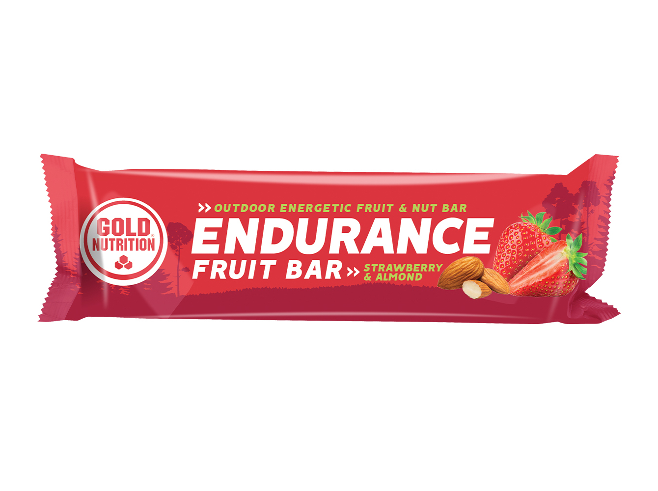 BARRA GOLDNUTRITION ENDURANCE AMÊNDOA MORANGO 40G