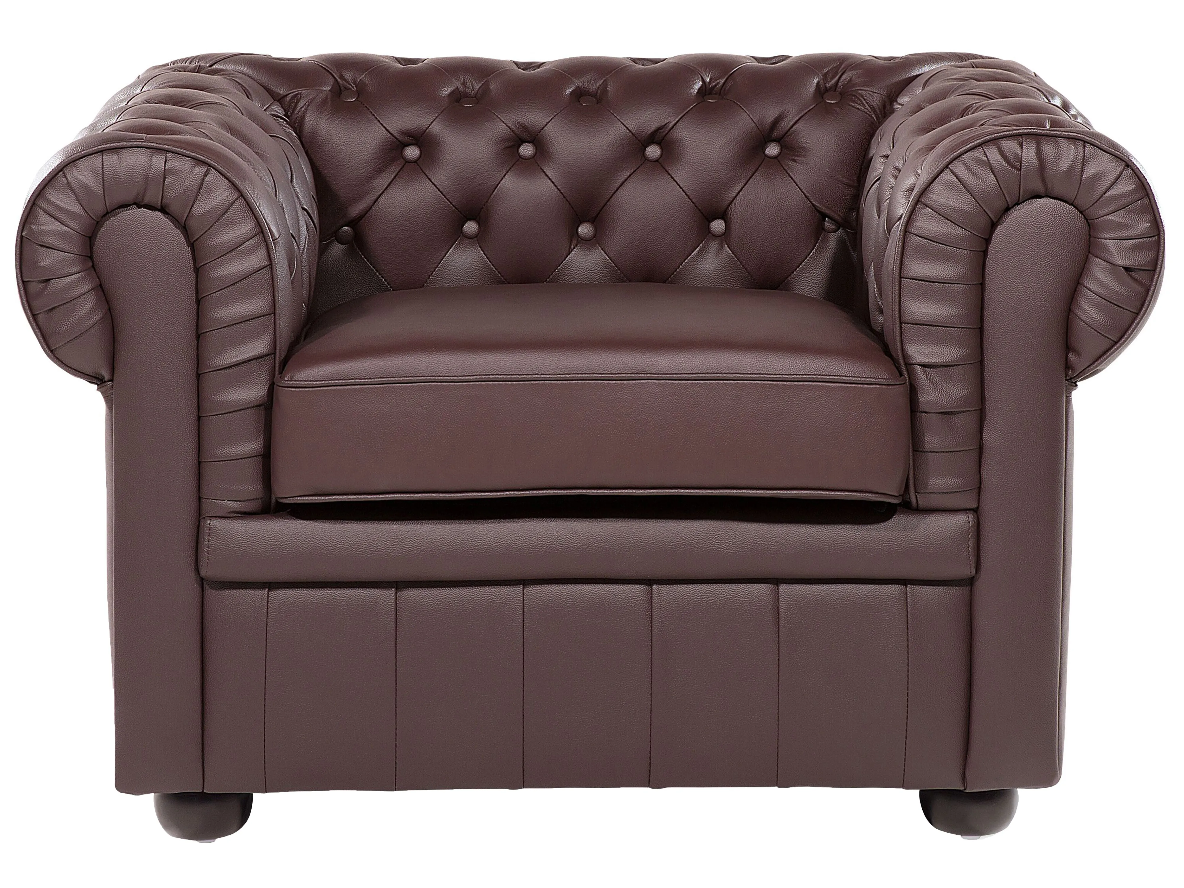 Bankenset 4-zits CHESTERFIELD Leer Bruin