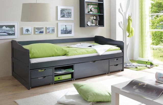 Ticaa Funktionsbett »Marlies« mit Schubkästen, Kiefer