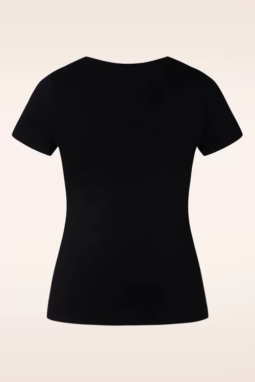 Queen Kerosin The Queen of Sun Valley T-shirt in zwart