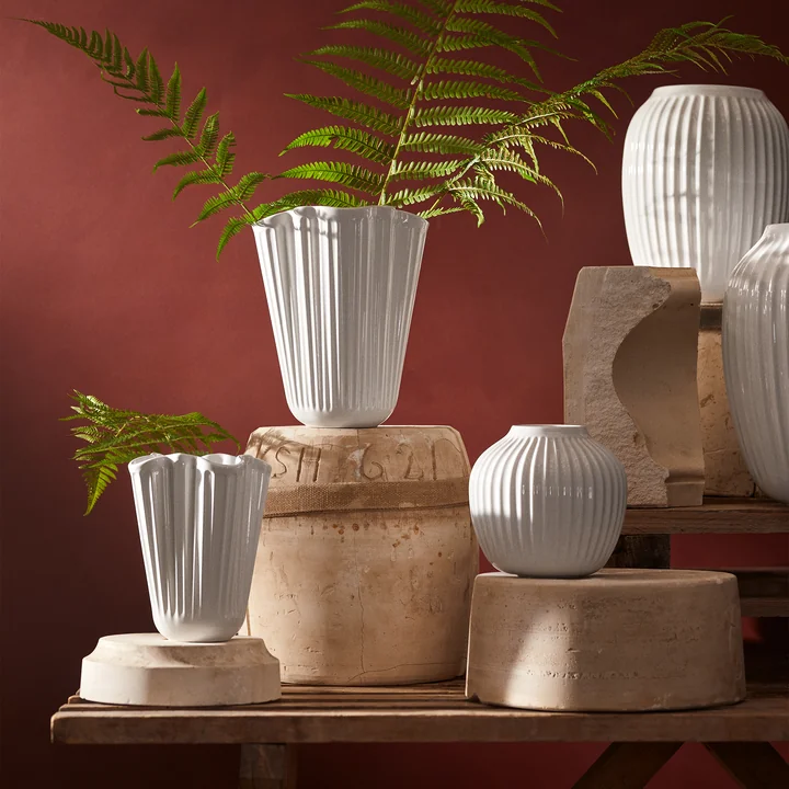 Kähler Design - Hammershøi Unfold Vase, H 16,5 cm, weiss