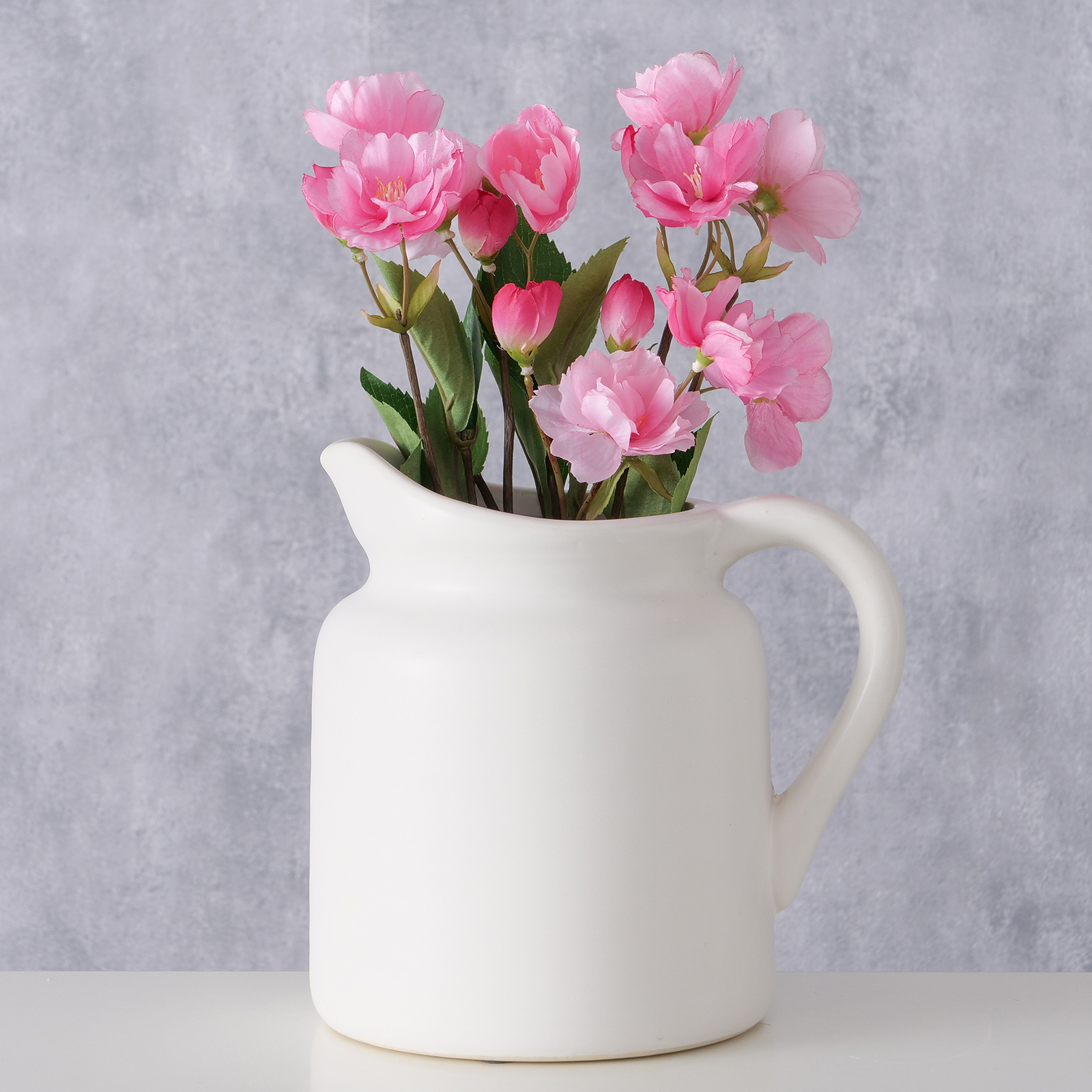 Vase - weiß matt - Steingut