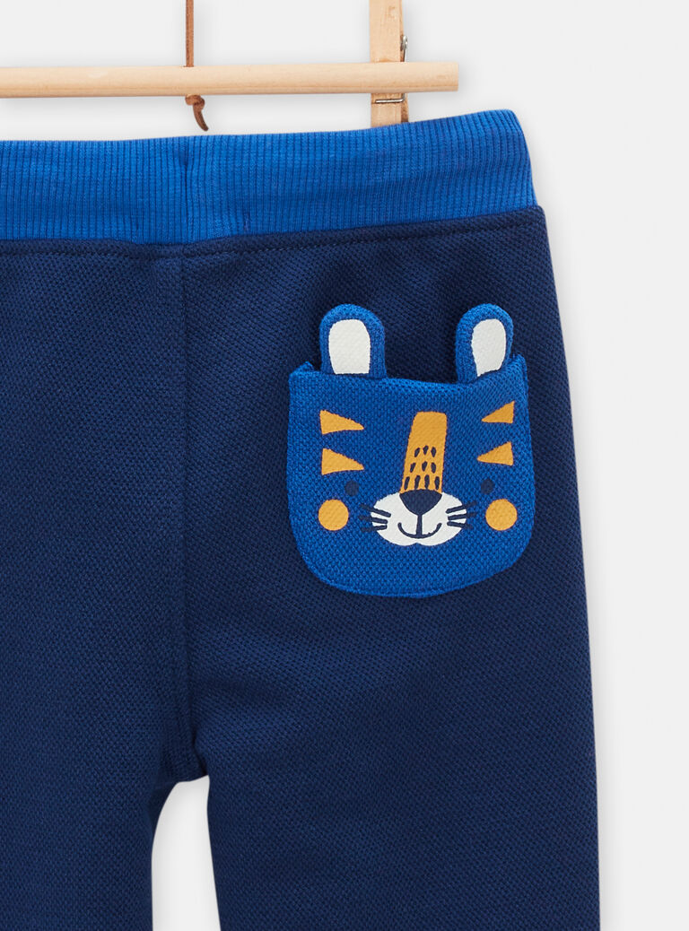 Jogging bleu encre avec motif tigre pour garçon