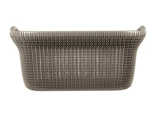 Curver Panier à linge Knit 40 L Marron métallique