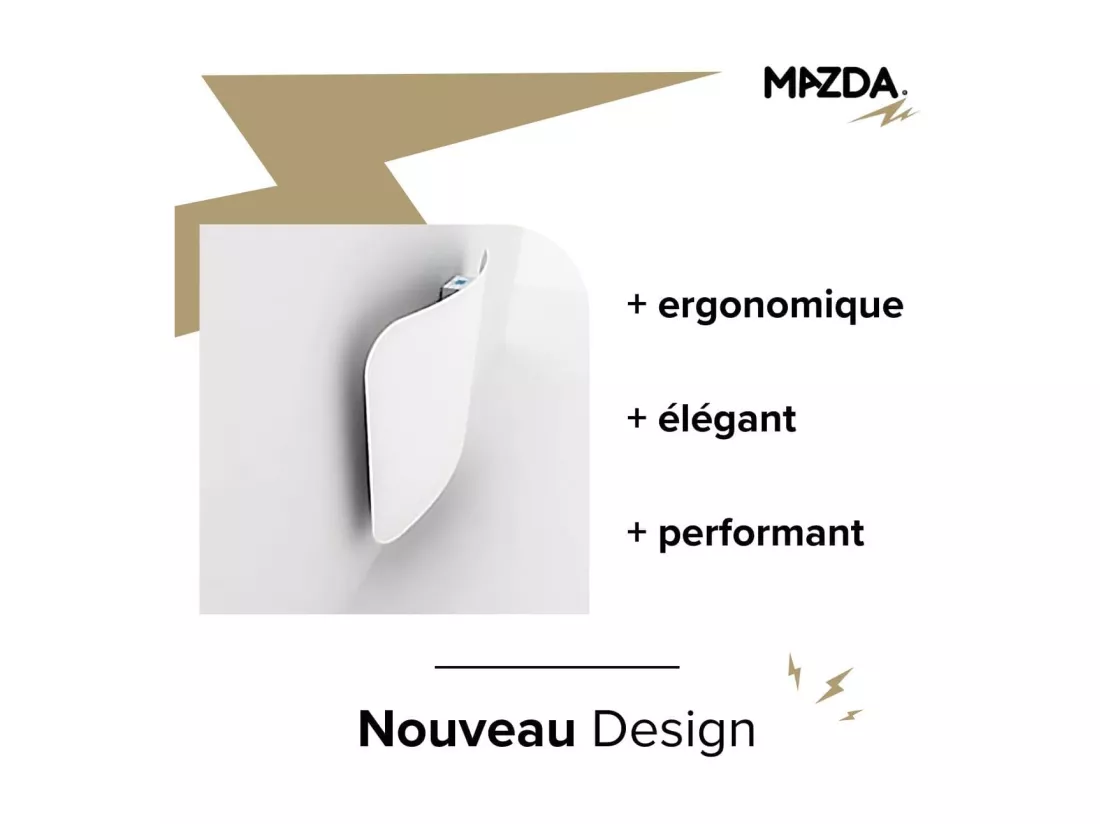Chauffage pierre naturelle inertie sèche - 1000W - incurvé - Mazda