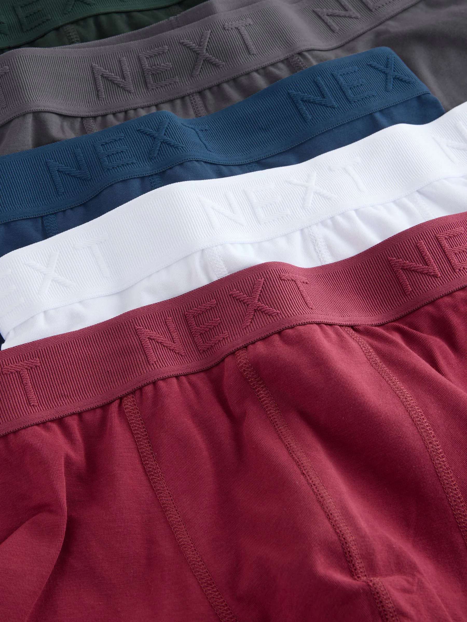 Rood/blauw/grijs - Set van 5 hipster-boxershorts