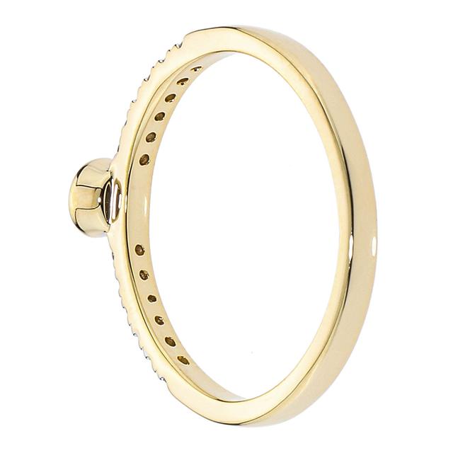 Rivière-Ring, champagner Brillanten, Silber 925 vergoldet