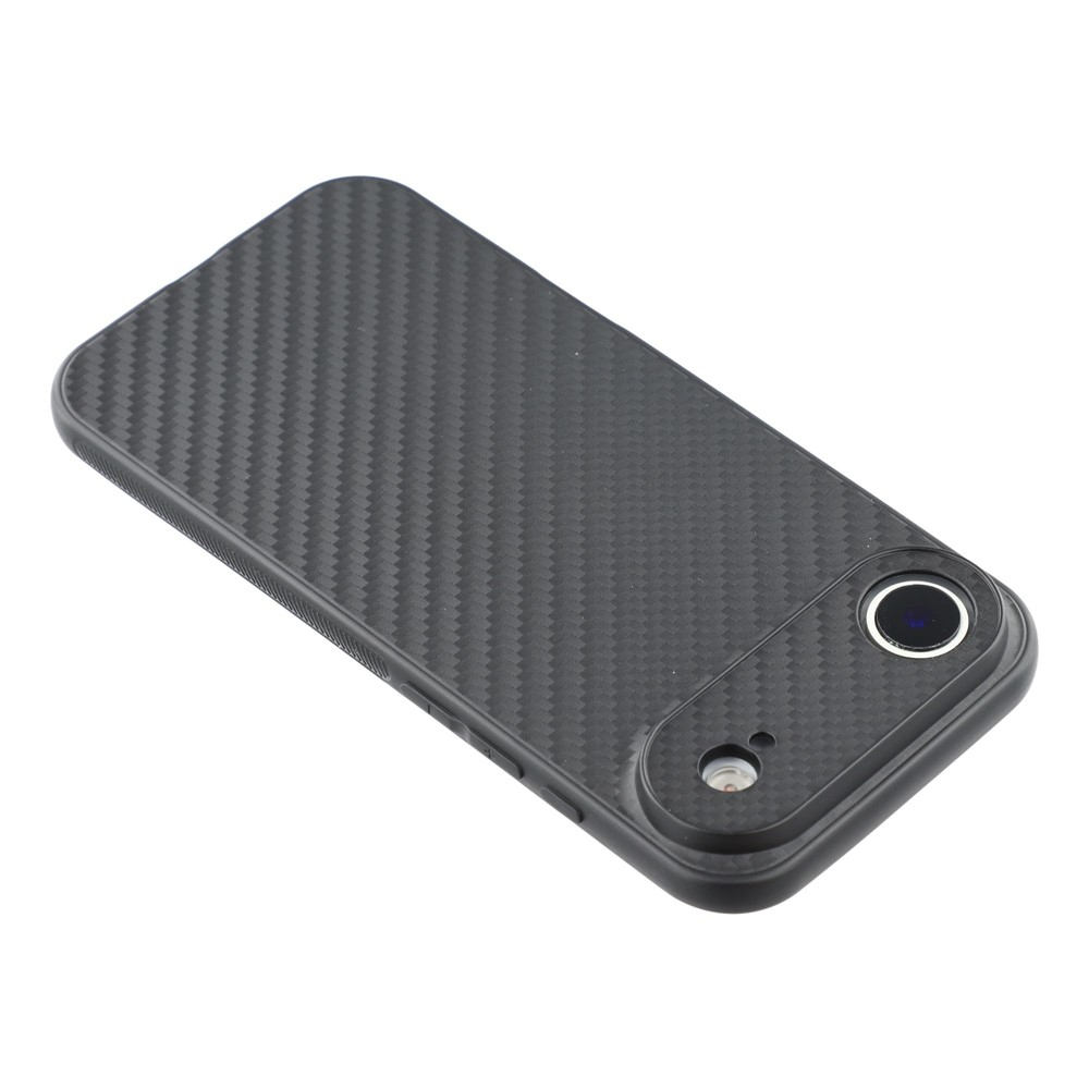 iPhone Air Gummi Hülle im Carbon Look - Schwarz