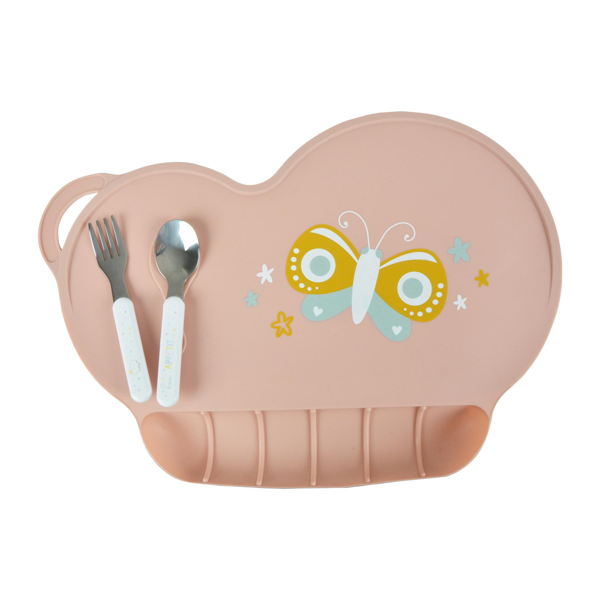SET TABLE RECUPERATEUR SILICONE FANTASY GARDEN 40X28X2.5CM