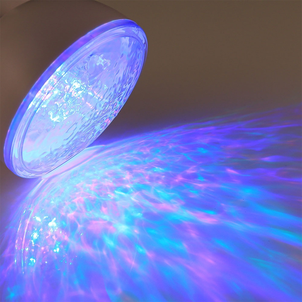 Ocean Wave Mini LED Projektor Nachthimmel Nachtlampe mit MP3 Player / Micro SD Kartenslot   Fernbedienung - Weiss