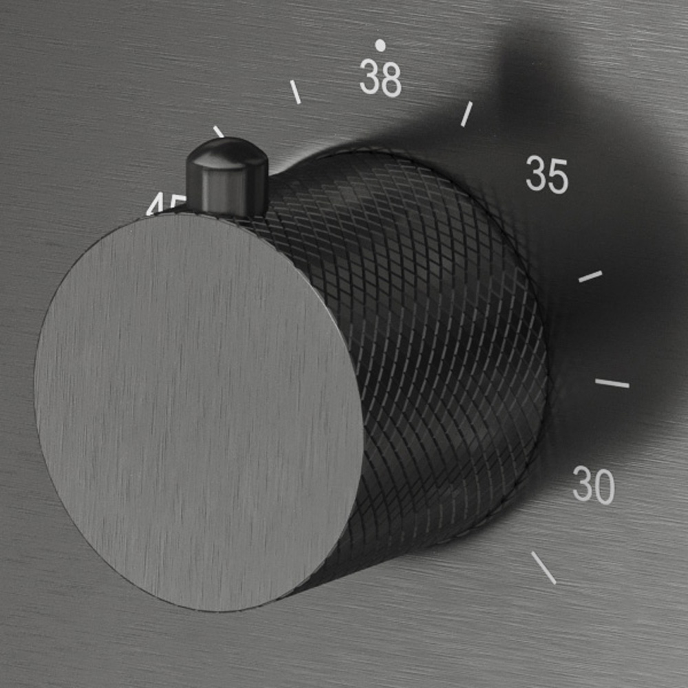 Saniclear Iron Curved temperatuurknop voor inbouw thermostaatkranen (SK24847 en SK79846)