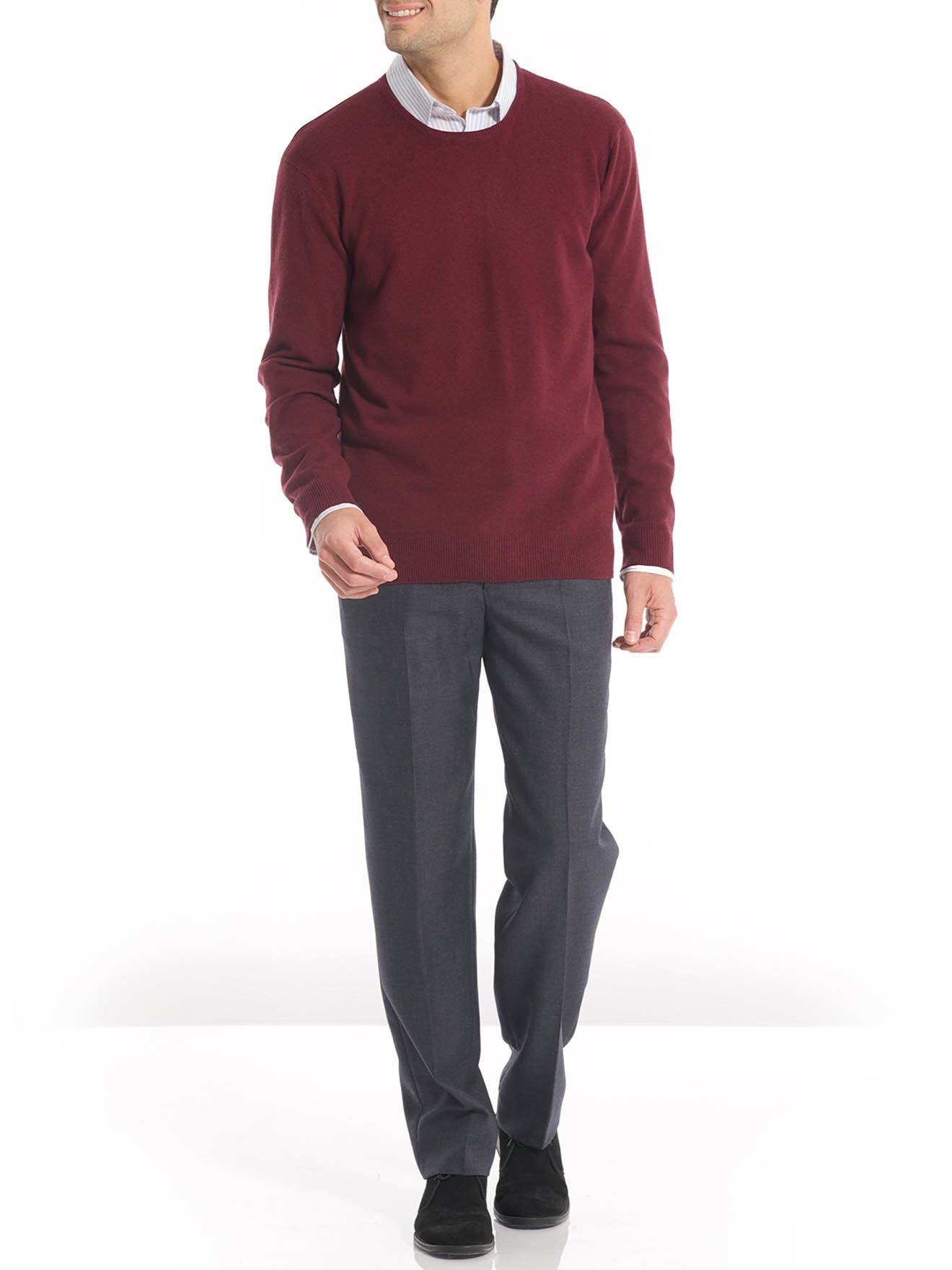 Pull encolure ronde laine et cachemire