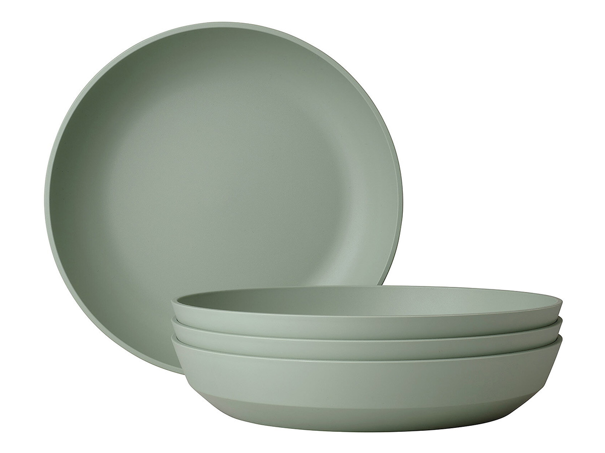 Mepal Silueta 210 mm set van 4 diepe borden - Green