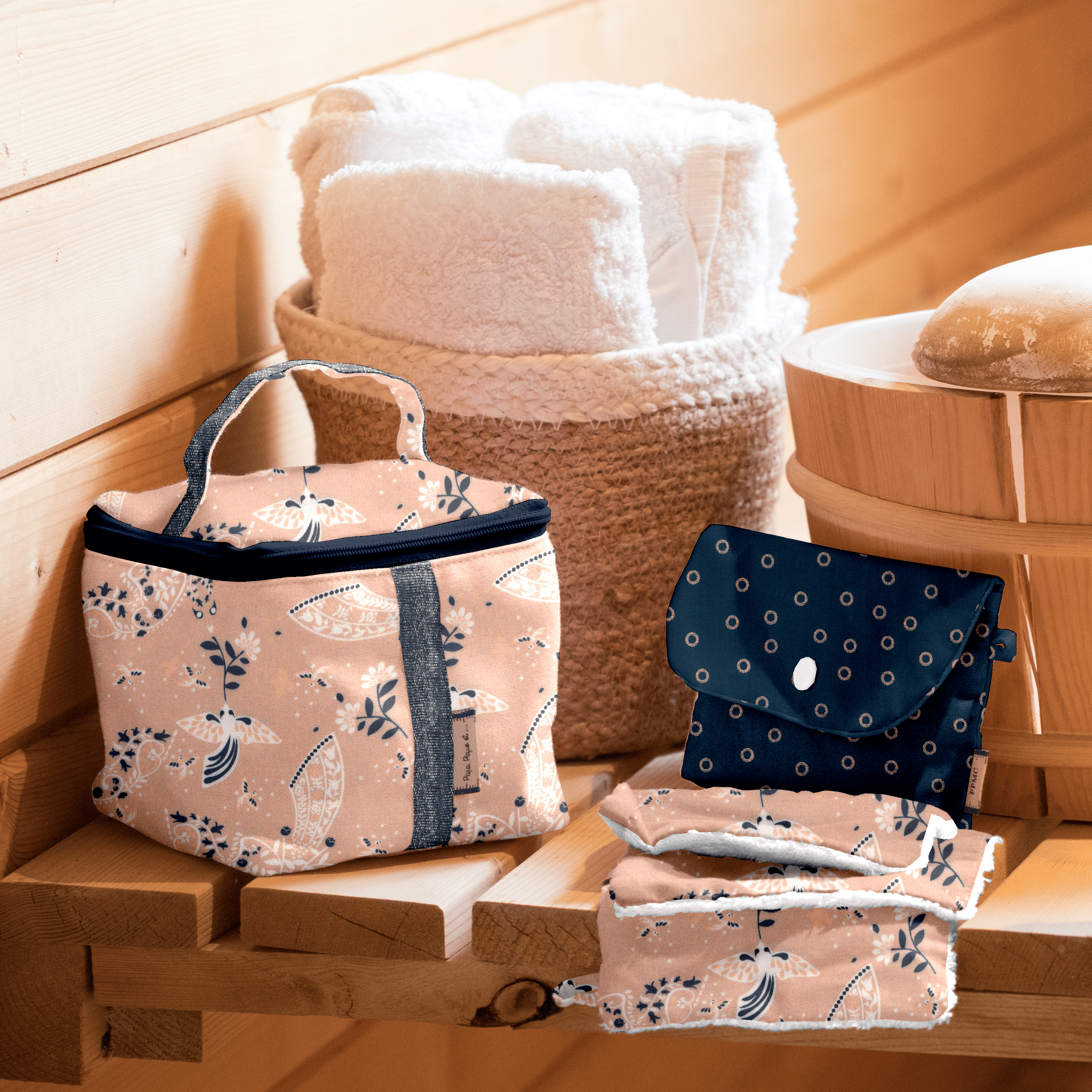 Carré Démaquillant Lavable Oiseau Bandana